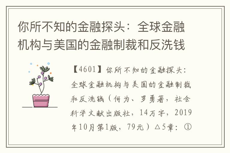 你所不知的金融探头：全球金融机构与美国的金融制裁和反洗钱