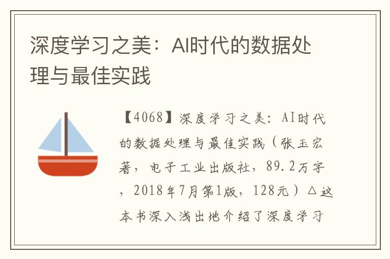 深度学习之美：AI时代的数据处理与最佳实践